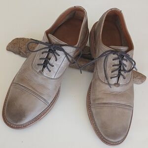 FRYE Paul Bal Cap Toe Oxford Distressed Shoe Mens Sz 9